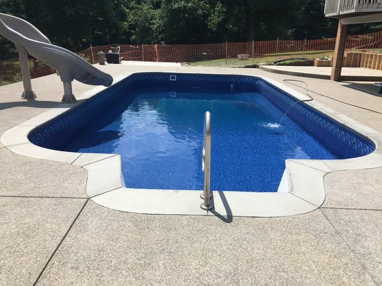 Pool with slide